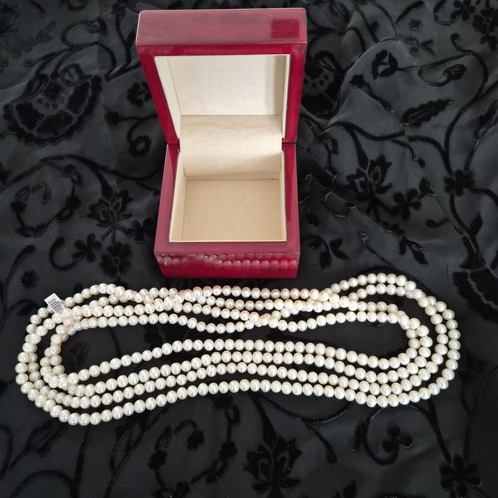 Macy's Cultured Freshwater Pearl Necklace 100" NEW